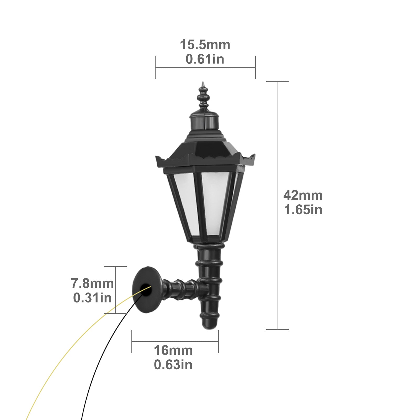 LBD01 5pcs G Scale 1:25 Outdoor Lamp Lattern Wall Light 12V