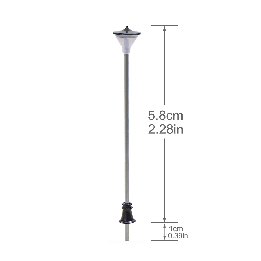LCX05 10pcs OO/HO/TT Scale Lamppost Street Lights LED