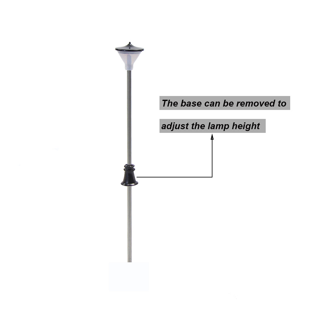LCX05 10pcs OO/HO/TT Scale Lamppost Street Lights LED