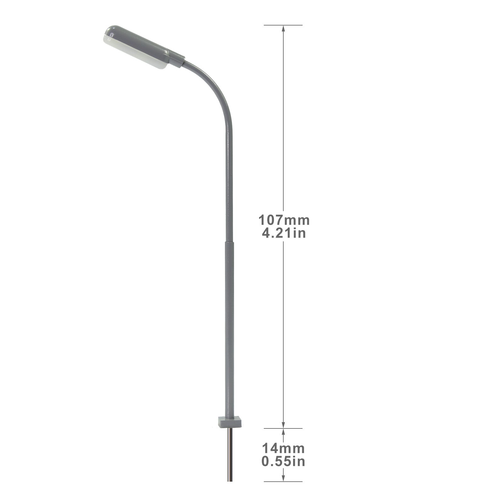 LD03 5pcs Model Metal Lampposts Street Light LEDs