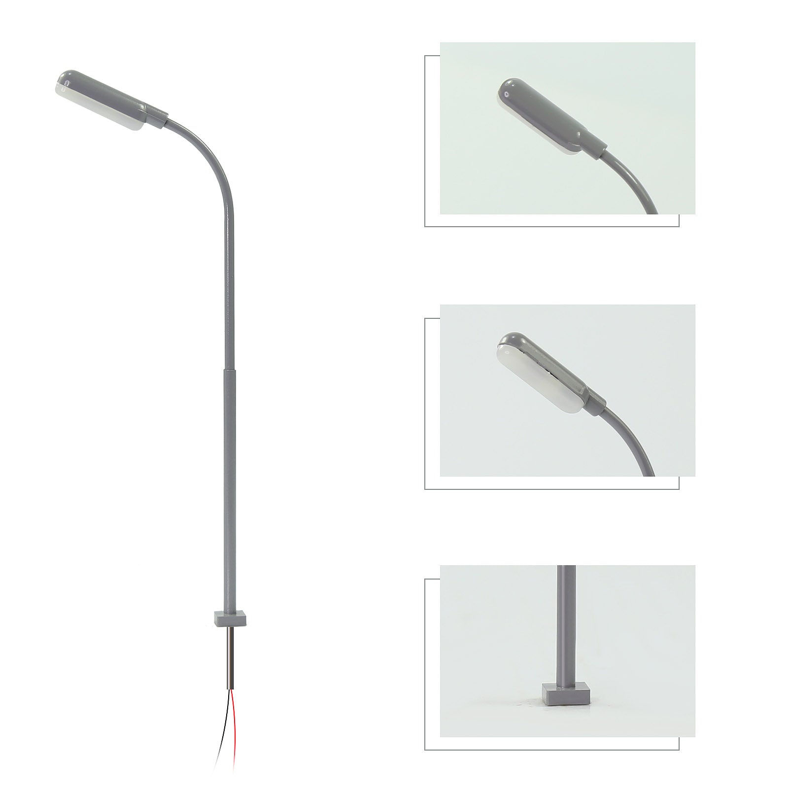 LD03 5pcs Model Metal Lampposts Street Light LEDs