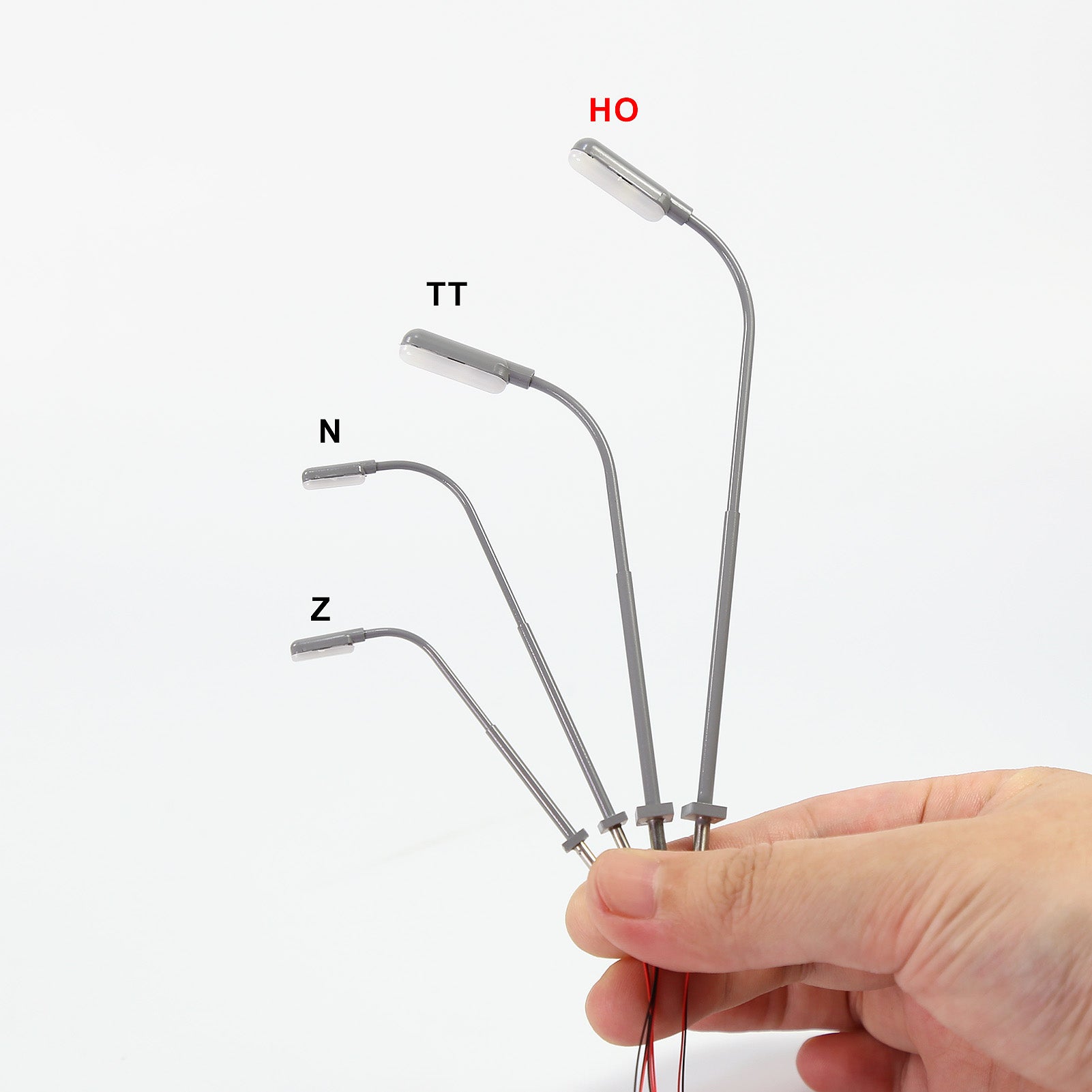 LD03 5pcs Model Metal Lampposts Street Light LEDs