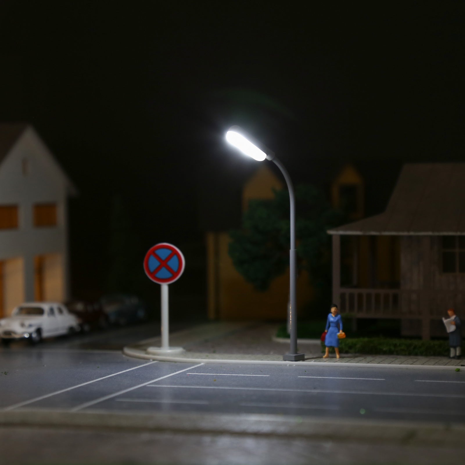 LD03 5pcs Model Metal Lampposts Street Light LEDs