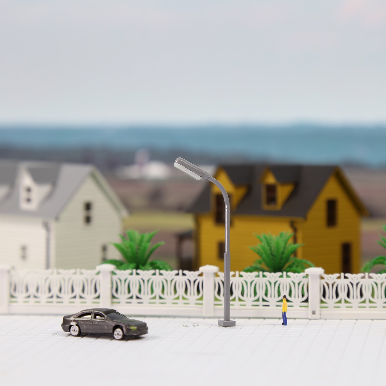 LD03 5pcs Model Metal Lampposts Street Light LEDs