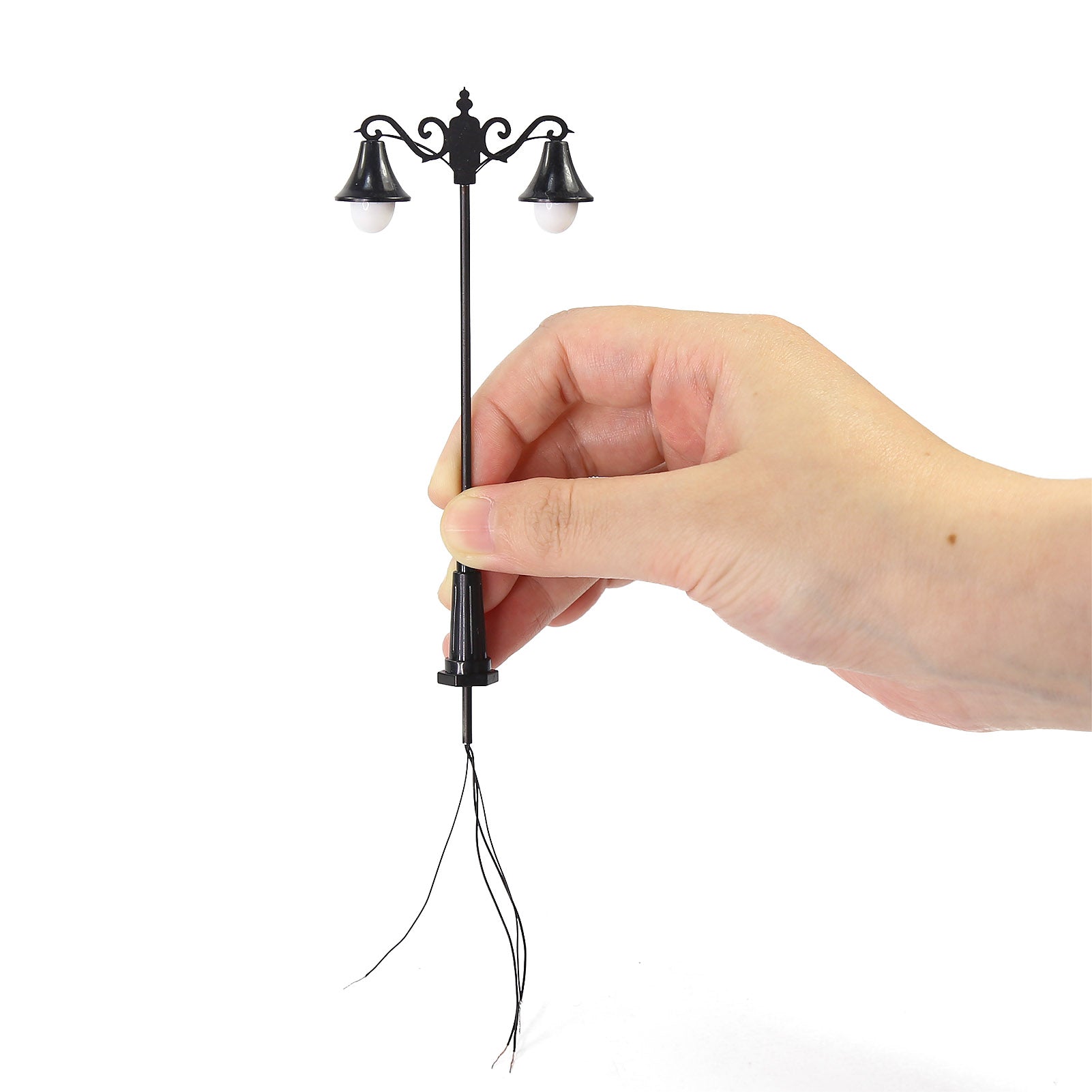 LFT06OWM 10pcs O Scale 1:50 Lamps Two-head Street Light