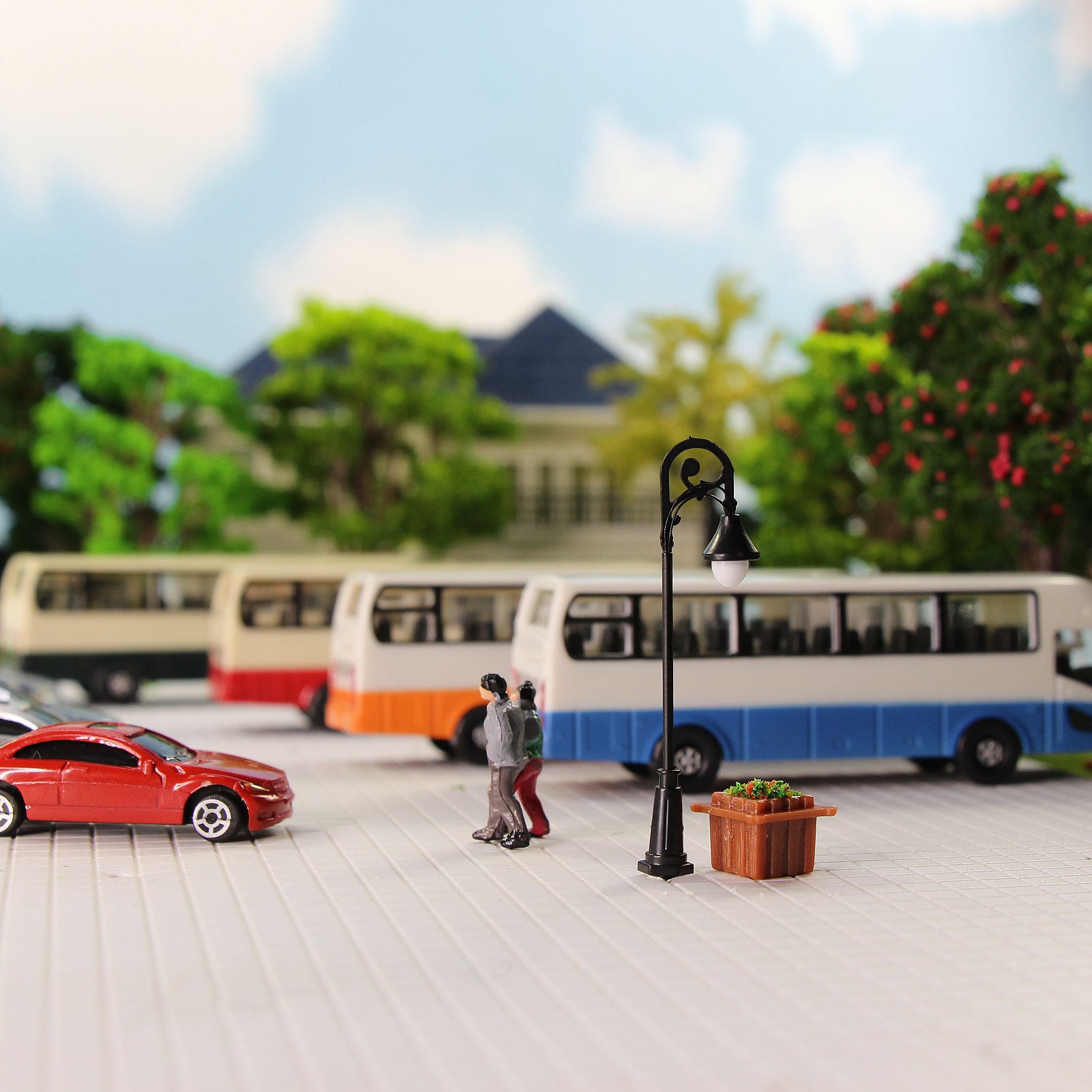 LFT07OOWM 10pcs OO/HO Scale 1:75 Vintage Lamp Street Light LED