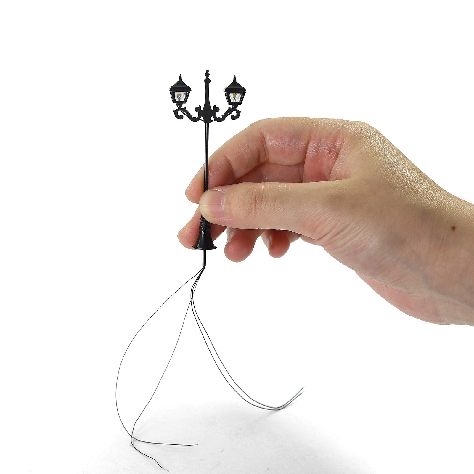 LFT08OOWM 10pcs OO/HO Scale 1:75 Two-head Lamp Street Light LED