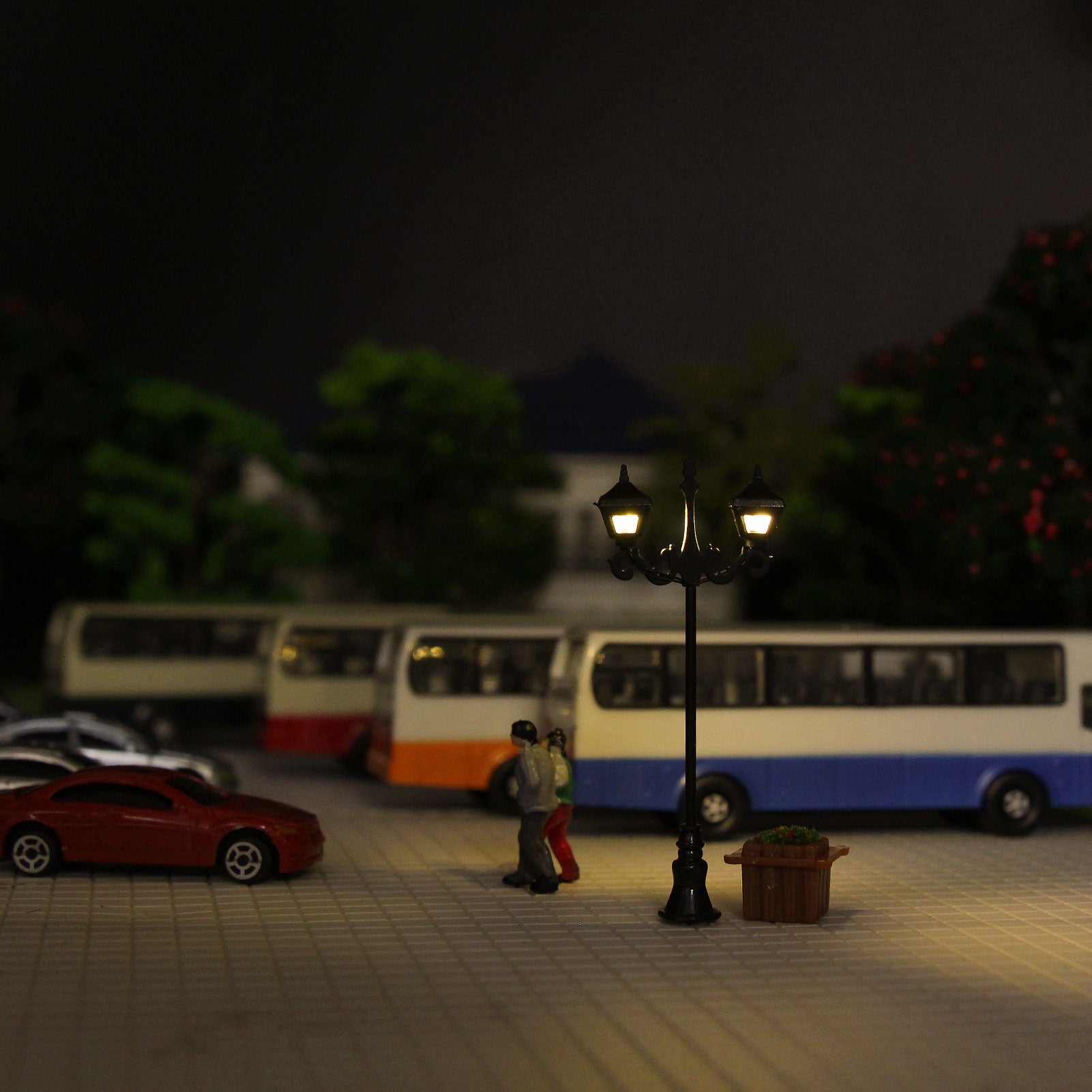 LFT08OOWM 10pcs OO/HO Scale 1:75 Two-head Lamp Street Light LED