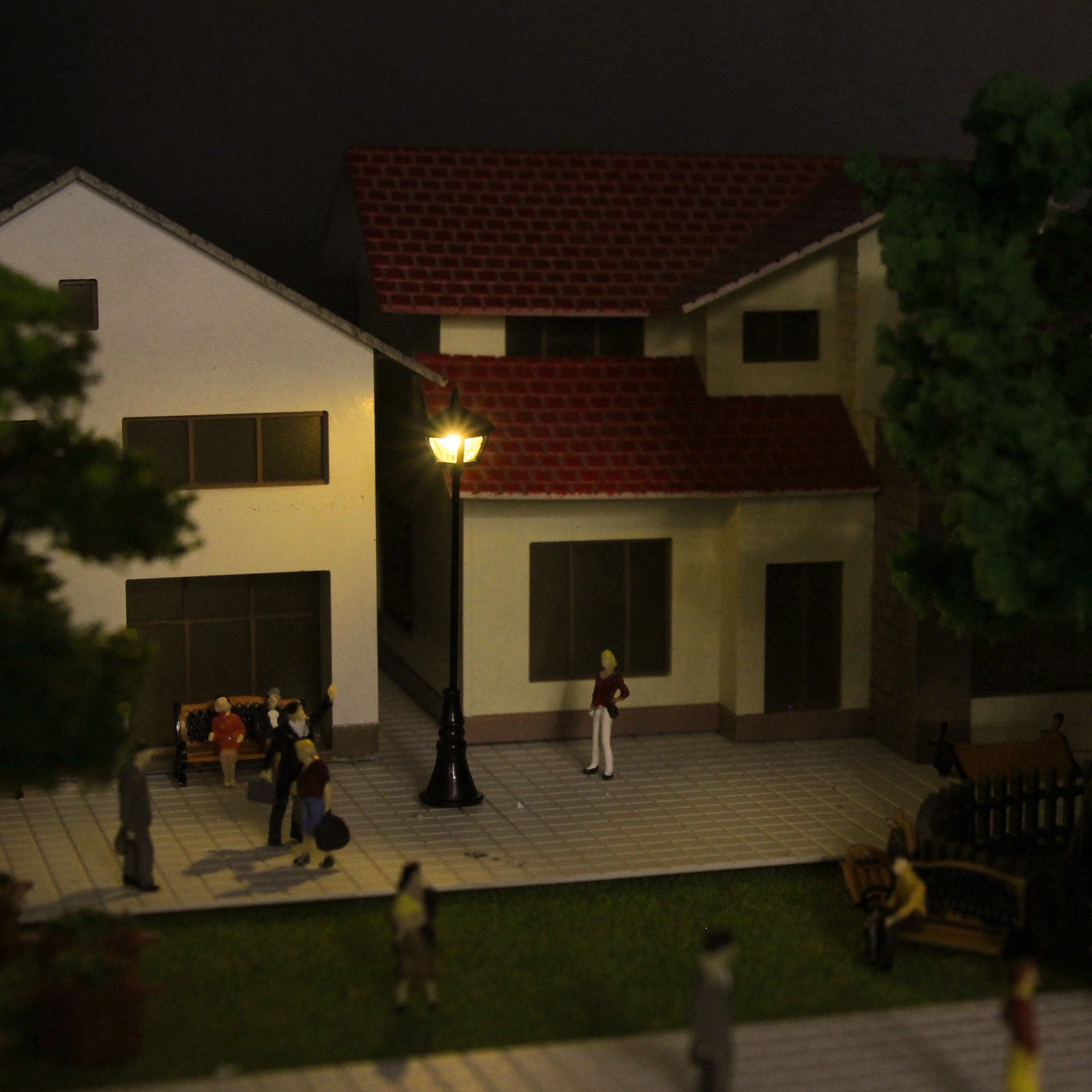 LFT09HOWM 10pcs HO/TT Scale 1:87 Vintage Lamps Street Light LED