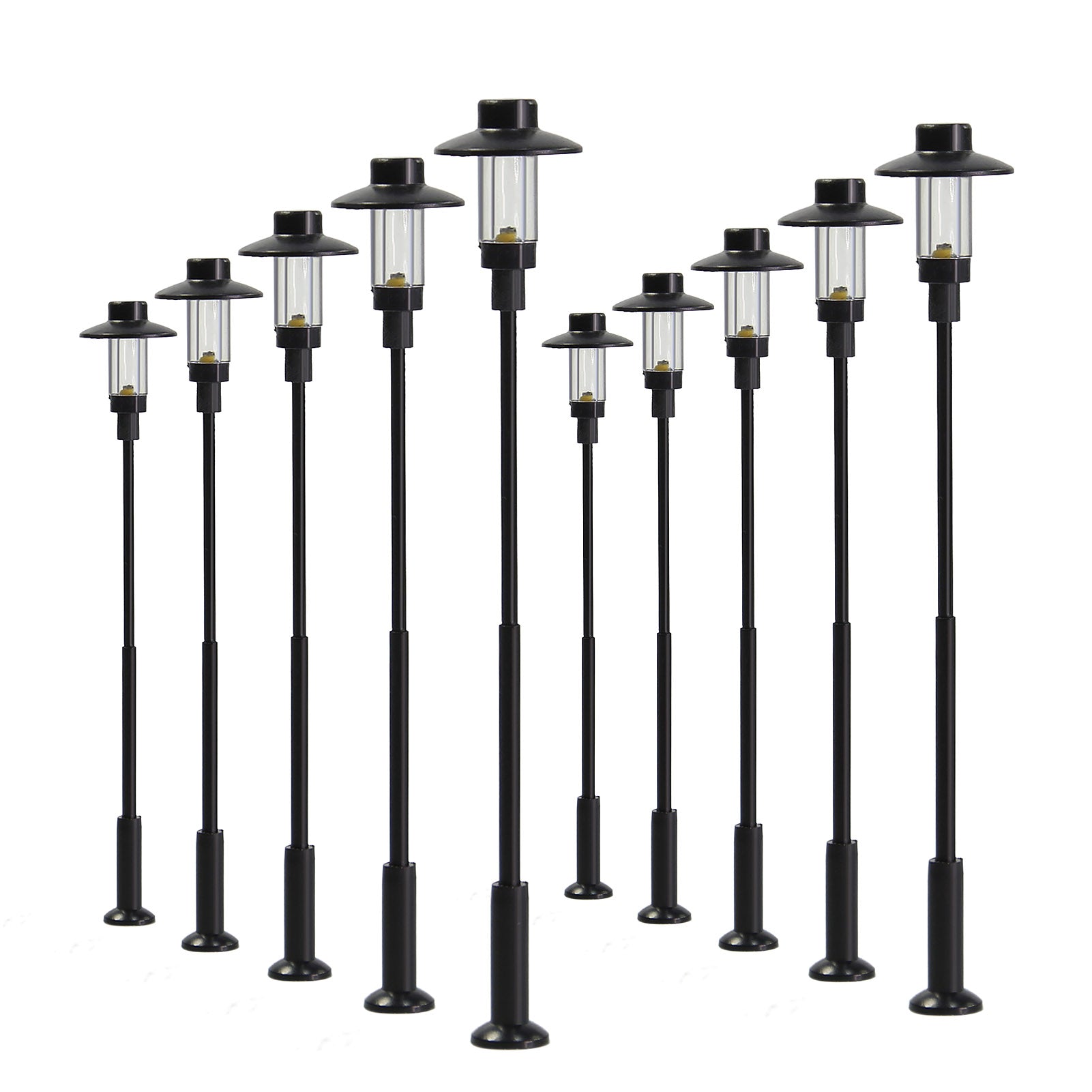 LFT12OOWM 10pcs OO/HO Scale 1:75 Vintage LED Lamps Street Light