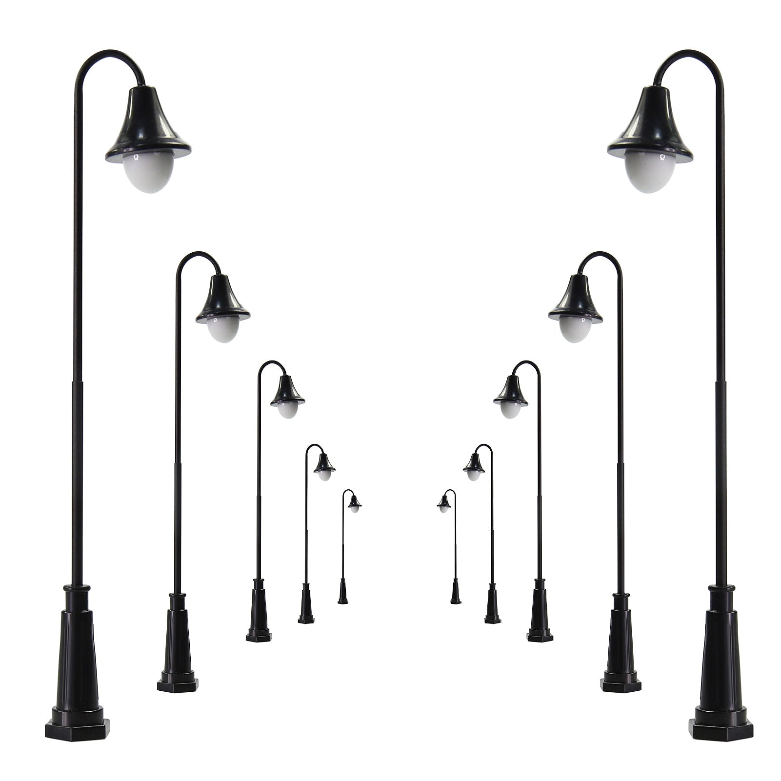 LFT13OWM 10pcs O Scale 1:50 Vintage Lamps Street Light Metal