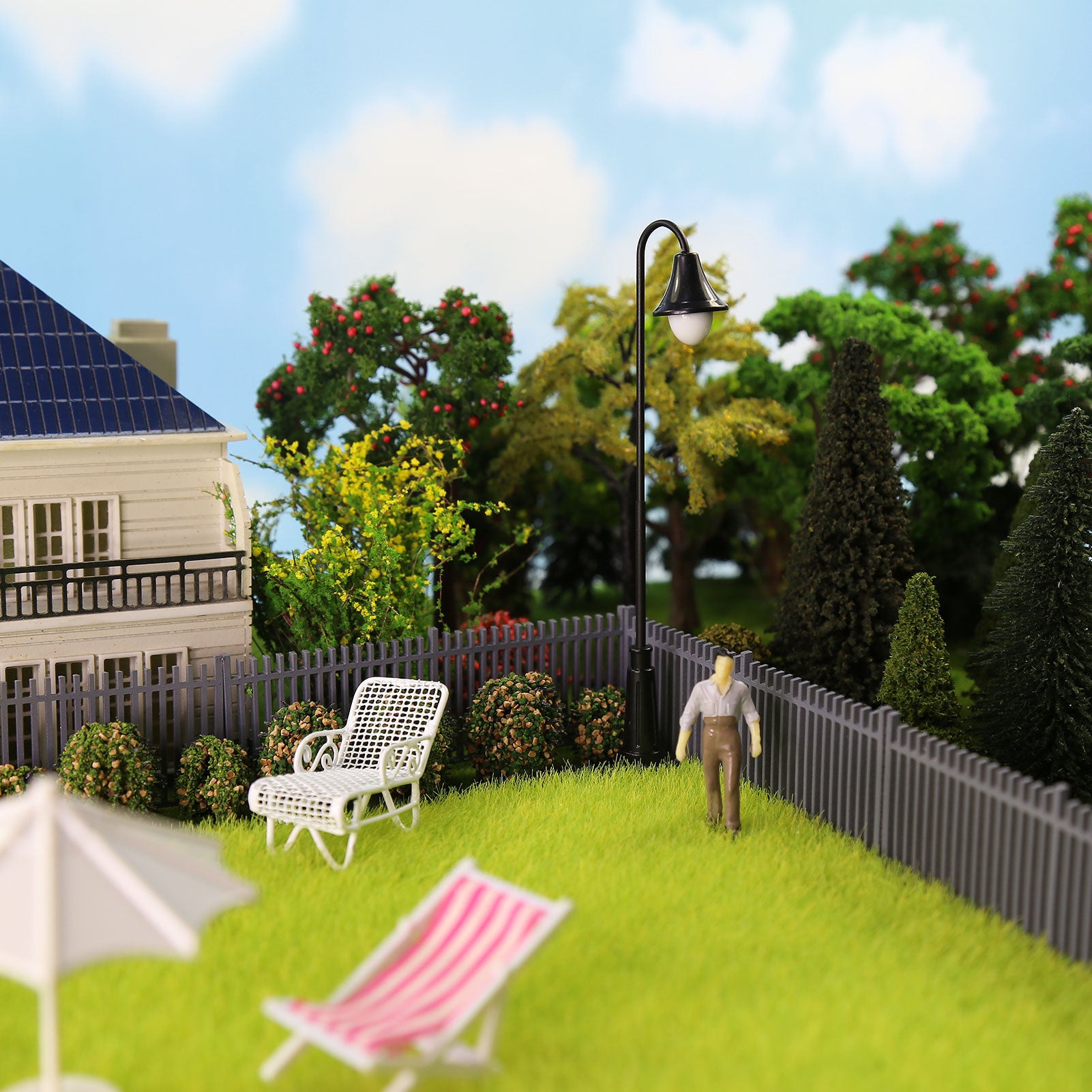 LFT13OWM 10pcs O Scale 1:50 Vintage Lamps Street Light Metal