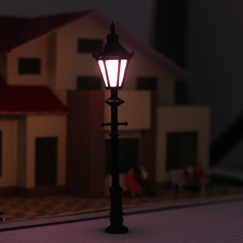 LNH06 5pcs HO Scale 1:87 Lamppost Street Lgiht LED 12V