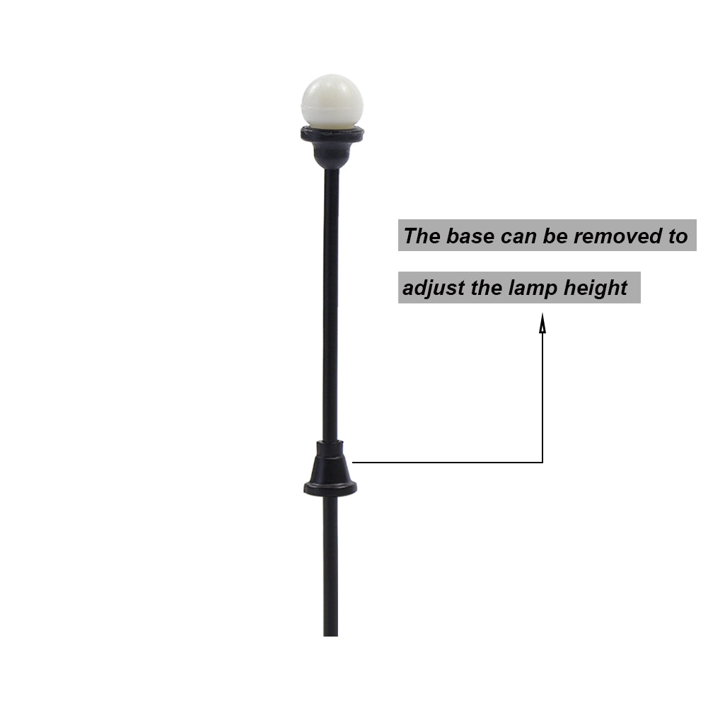 LNH31 20pcs HO/OO/TT Scale Lamppost Street Light LED