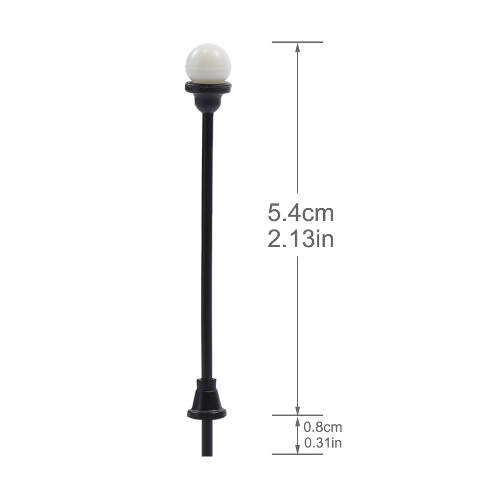 LNH31 20pcs HO/OO/TT Scale Lamppost Street Light LED