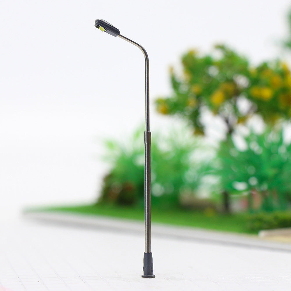 LQS06 10pcs N Scale 1:160 Lamp Post Street Lights LED