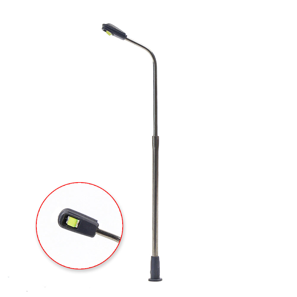 LQS06 10pcs N Scale 1:160 Lamp Post Street Lights LED
