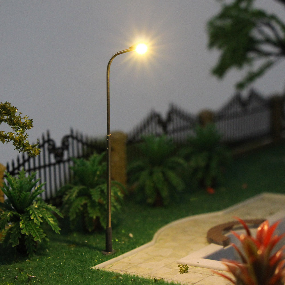 LQS07 10pcs HO/TT Scale Lamppost Street Light Single Head