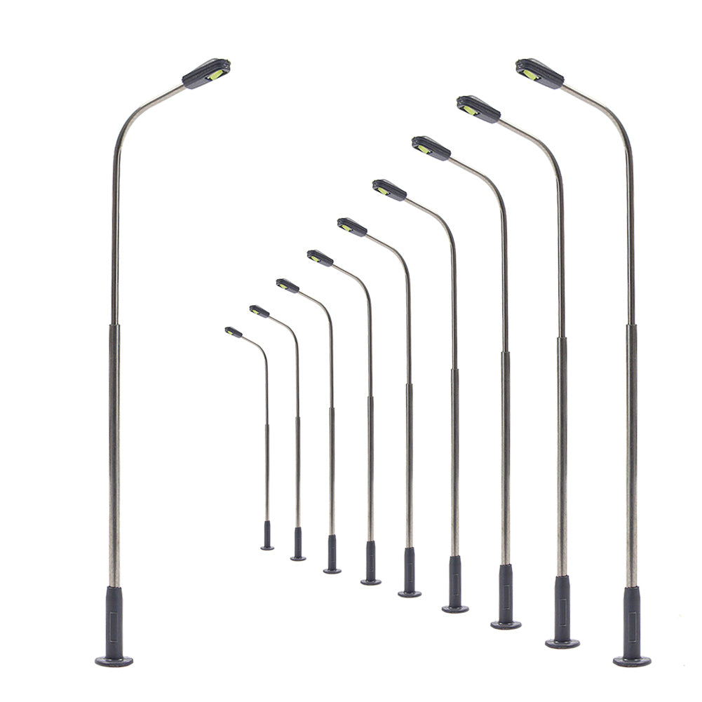 LQS07 10pcs HO/TT Scale Lamppost Street Light Single Head