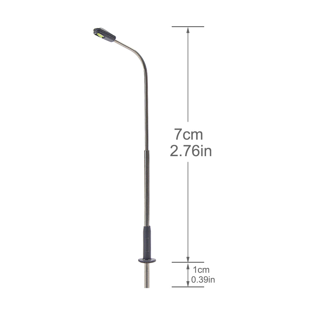 LQS07 10pcs HO/TT Scale Lamppost Street Light Single Head
