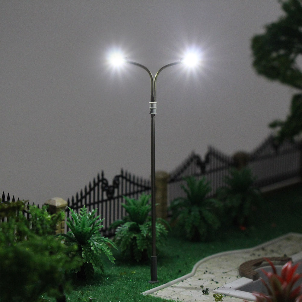 LQS13 10pcs HO Scale 1:87 Lamppost Street Lights