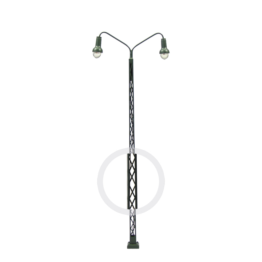 LQS41 3pcs HO/OO Scale 1:87 Two-head Lattice Mast Lamp