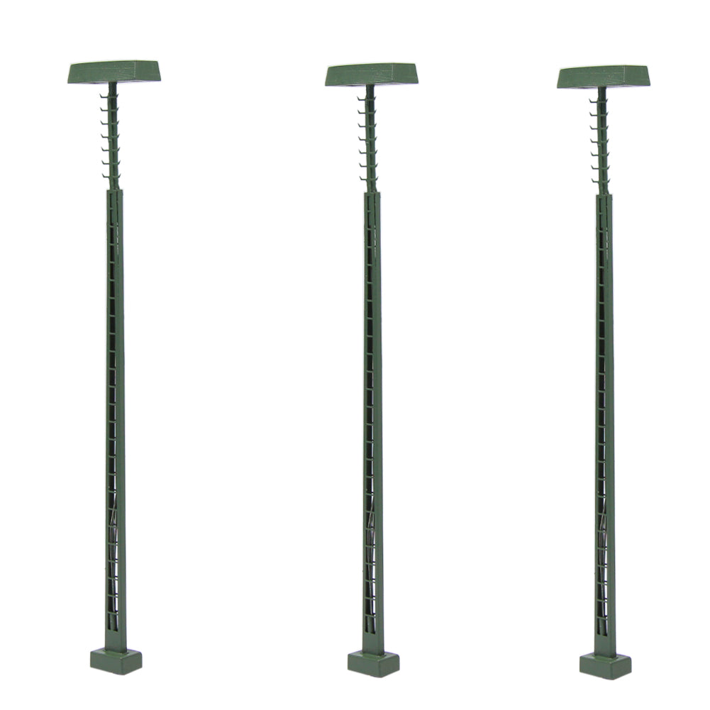 LQS51 3pcs HO/OO N Scale 1:87 Light Lattice Mast Lamp