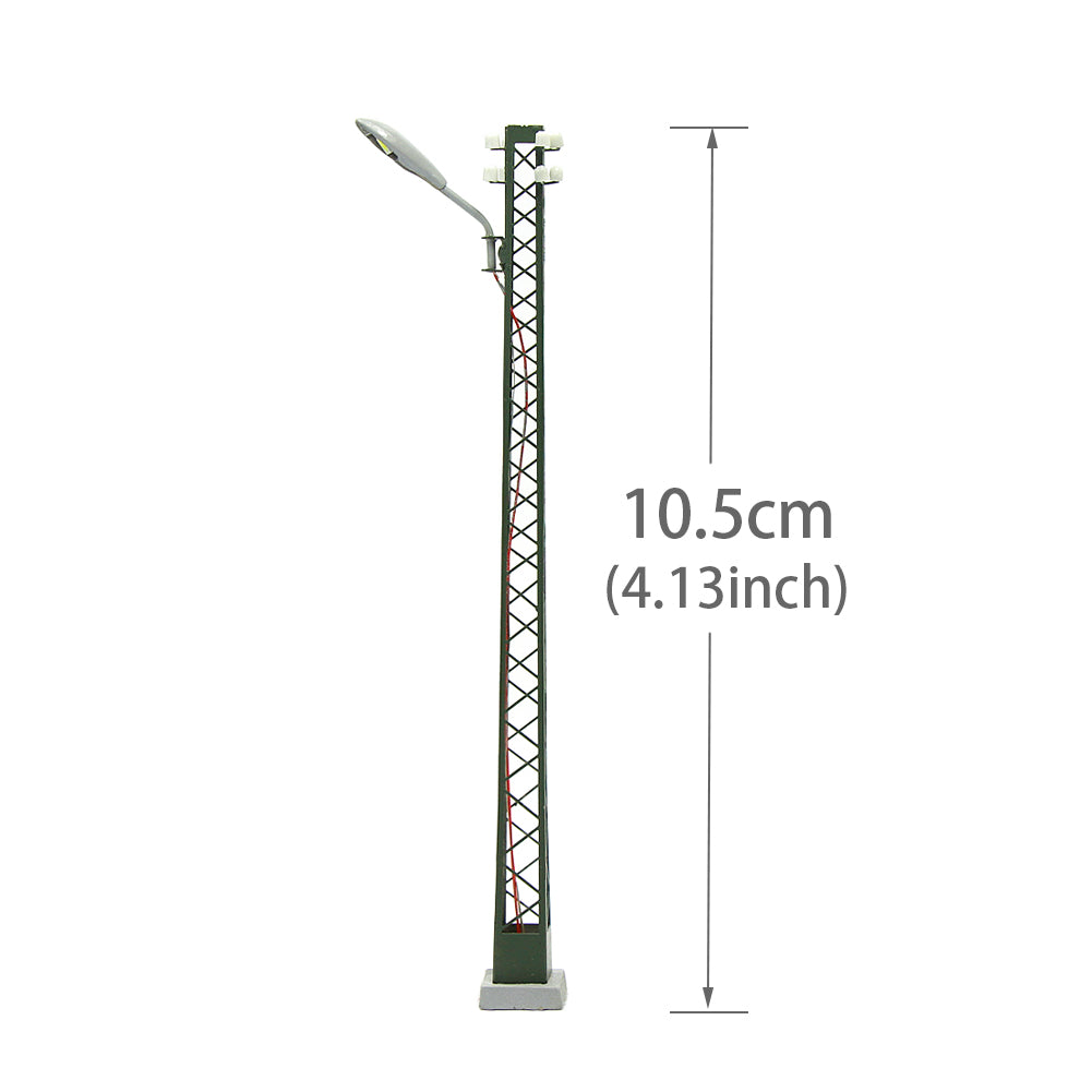 LQS59 3pcs HO N Scale Lattice Mast Lamp Track Light