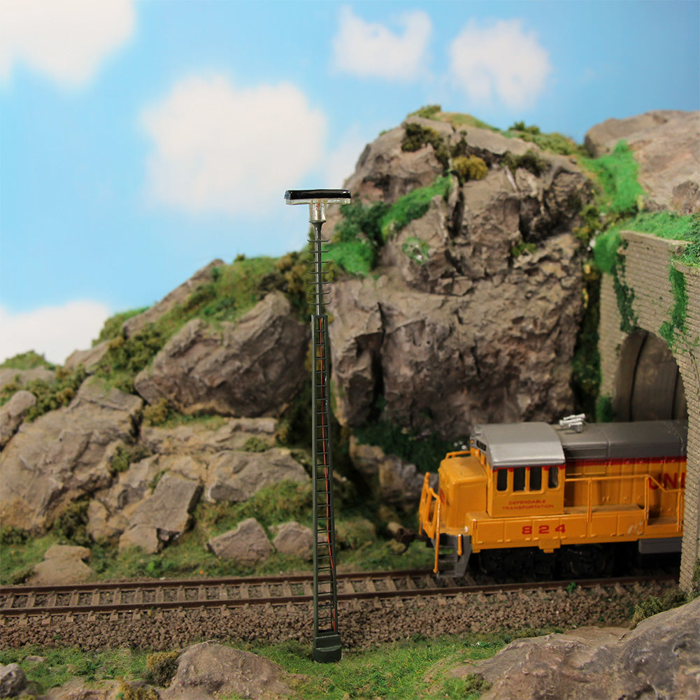 LQS63 3pcs HO N Scale Lit Platform Track Lamp