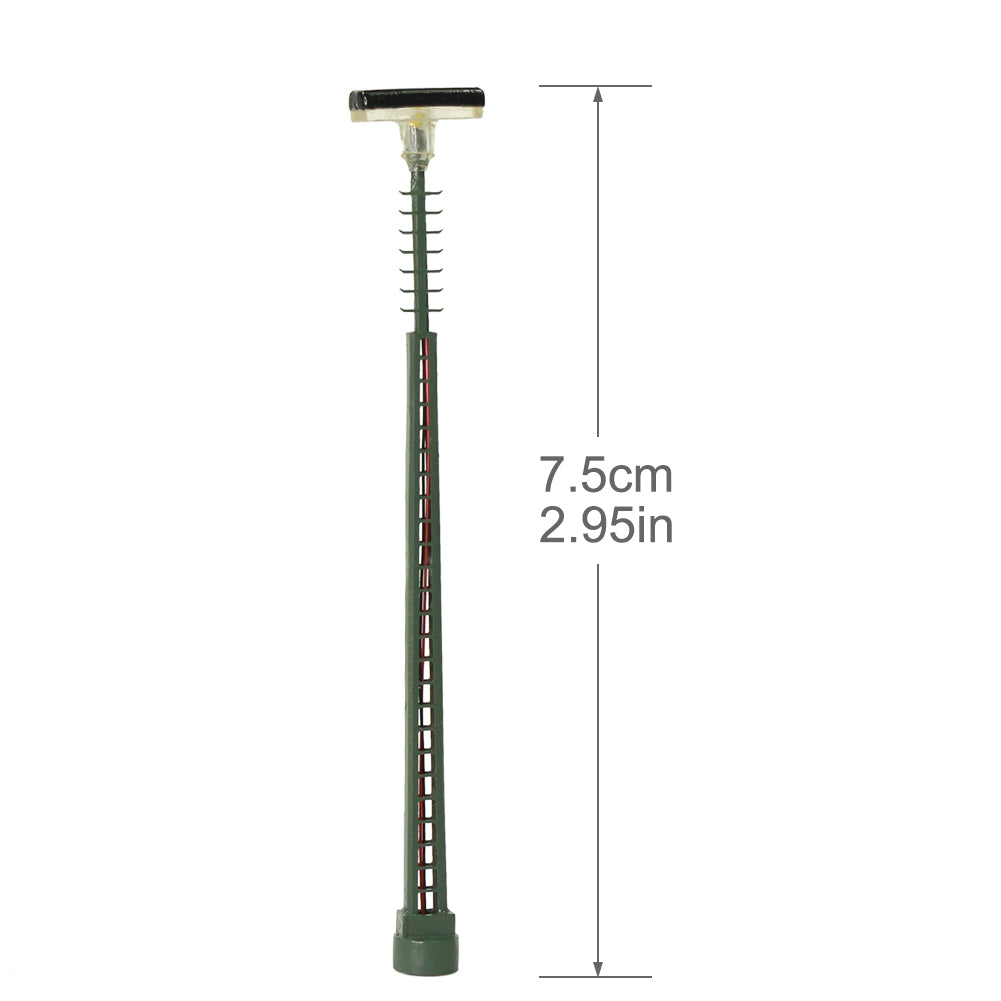 LQS63 3pcs HO N Scale Lit Platform Track Lamp