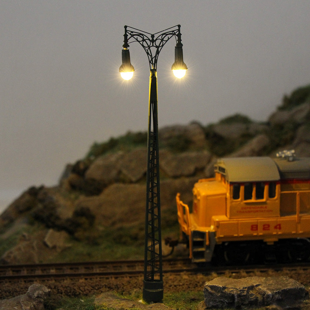 LQS66HO 3pcs HO/OO Scale 1:87 Two-head Lamp LED