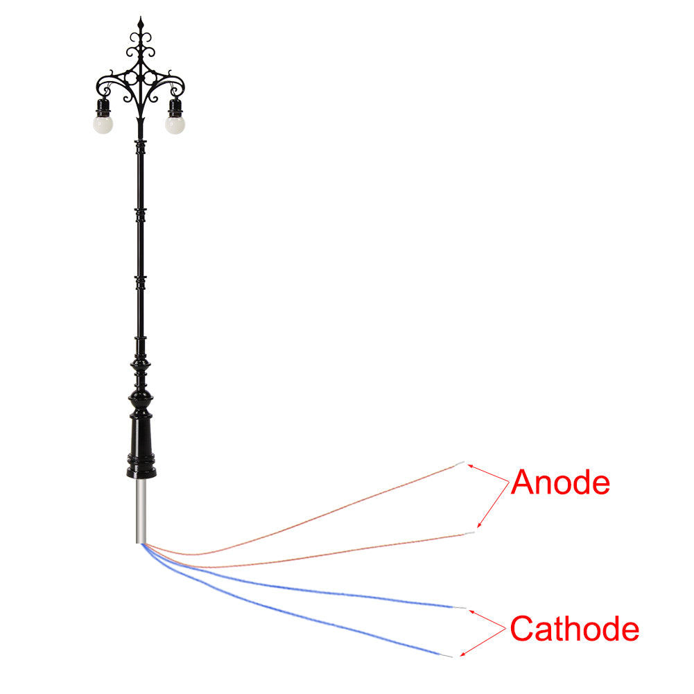 LQS78 3pcs HO N Scale Lamp Street Light Led