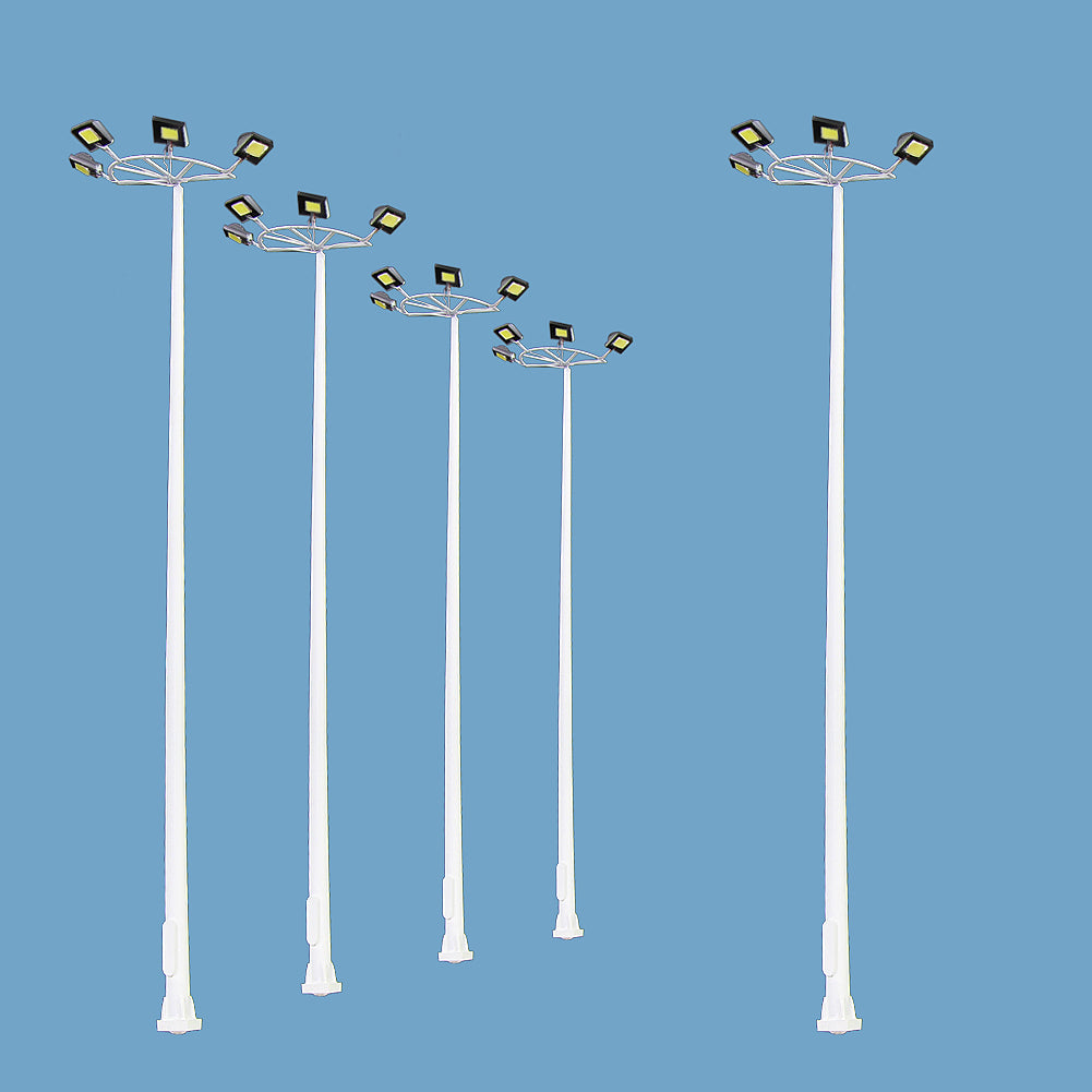 LSL12 4pcs HO N Scale Plaza Lamppost Playground Light
