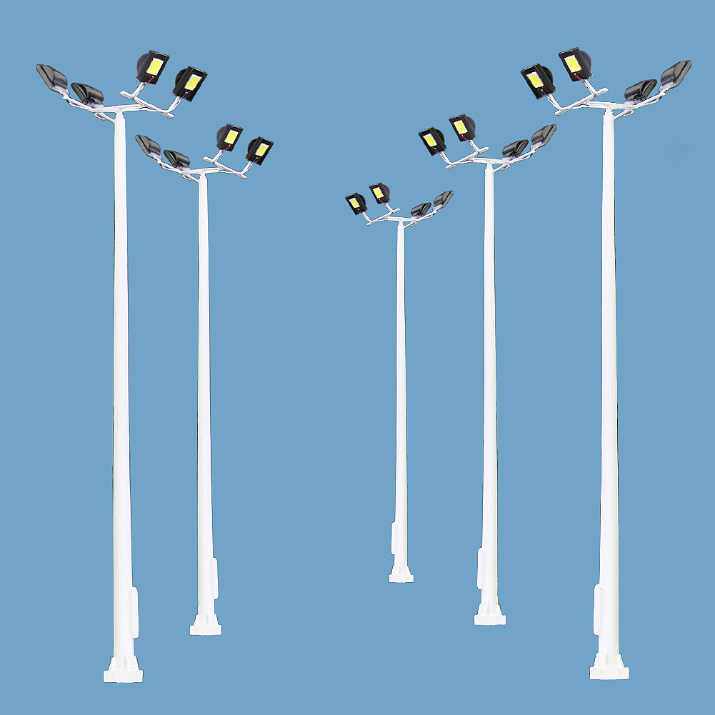 LSL13 4pcs HO N Scale Plaza Lamppost Playground Light