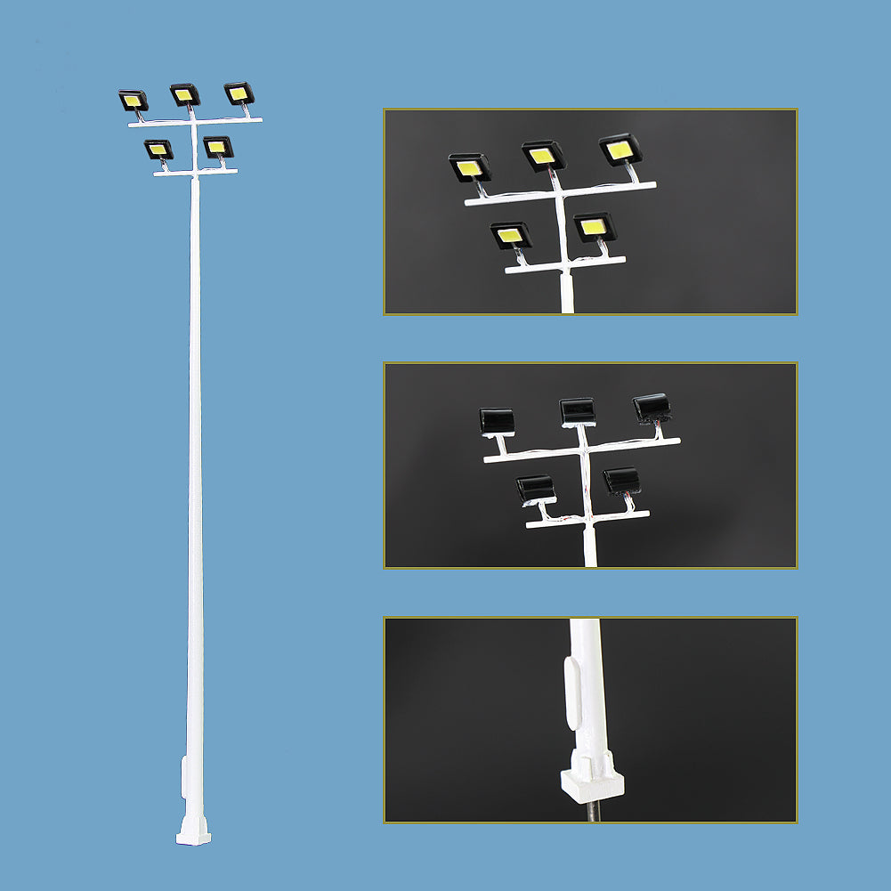 LSL14 2pcs HO N Scale Plaza Lamppost Playground Light