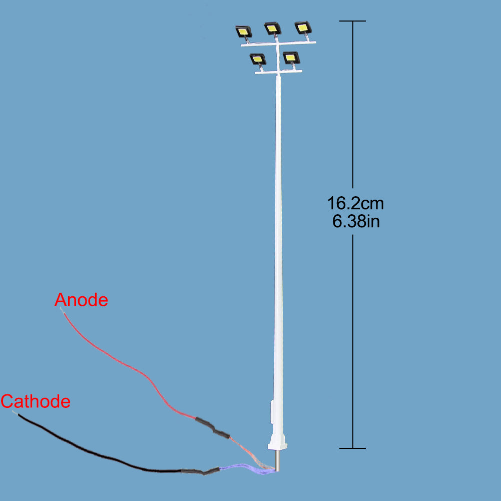 LSL14 2pcs HO N Scale Plaza Lamppost Playground Light