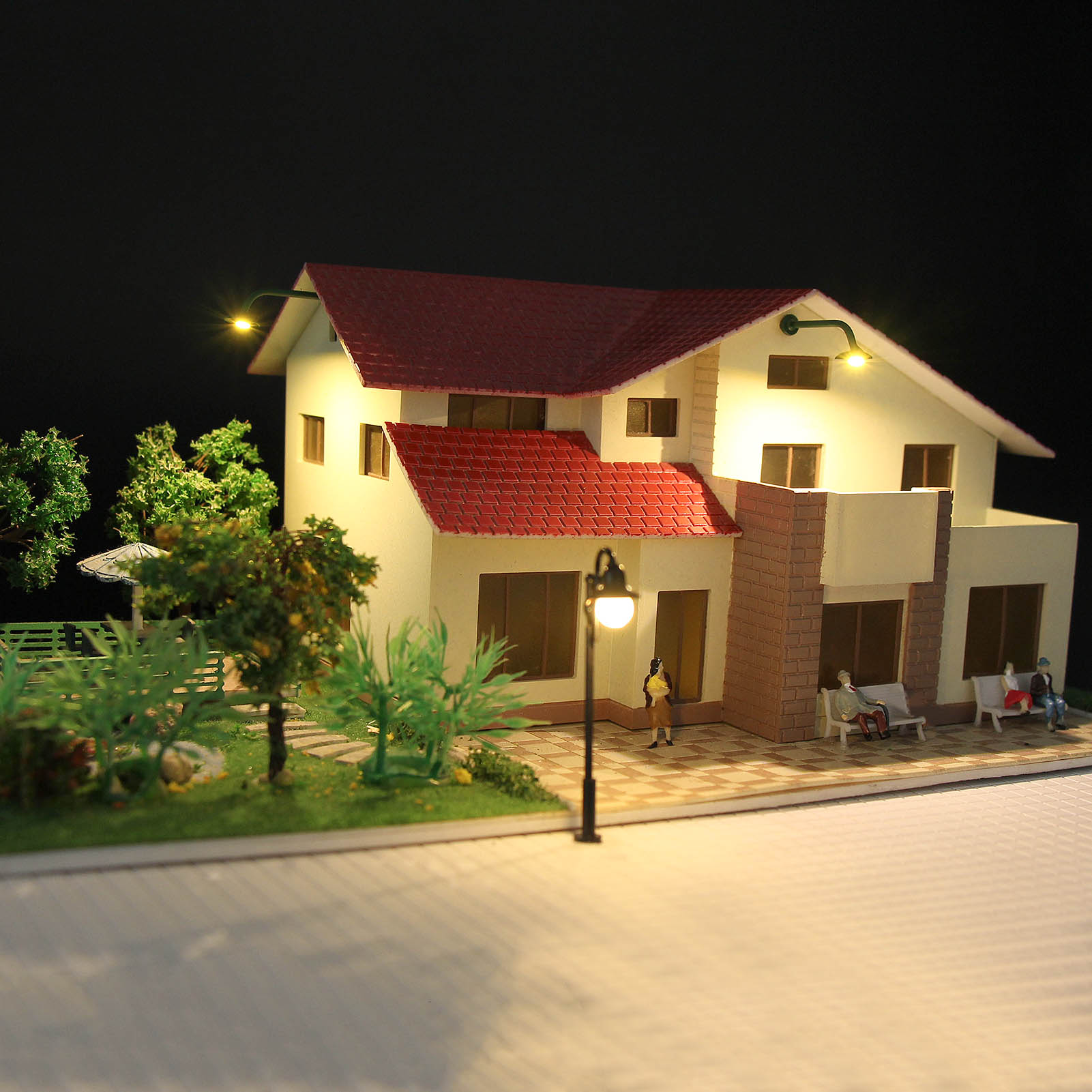 LSL16 10pcs HO Scale 1:87 Hanging Lamp Goose Neck Light LED