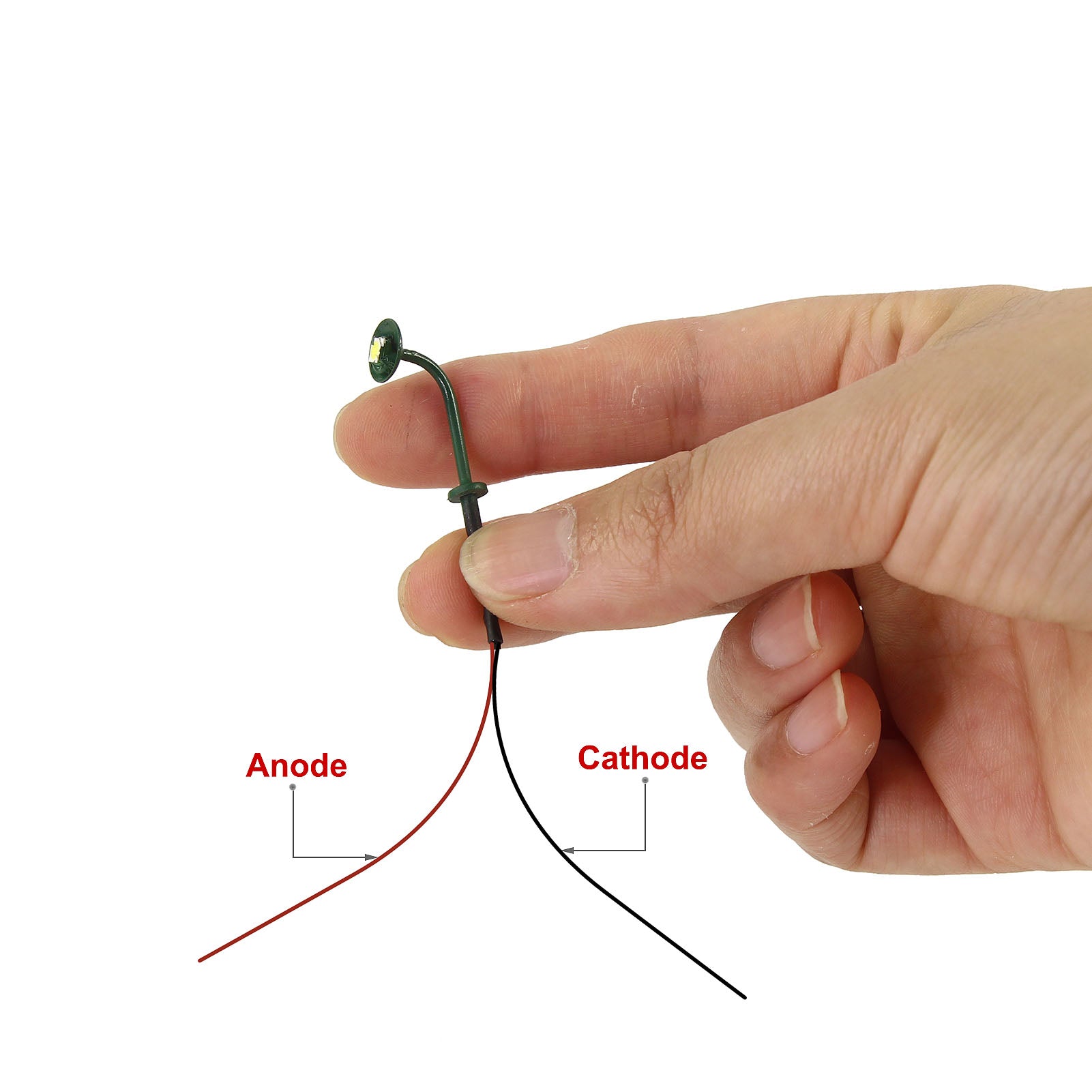 LSL16 10pcs HO Scale 1:87 Hanging Lamp Goose Neck Light LED