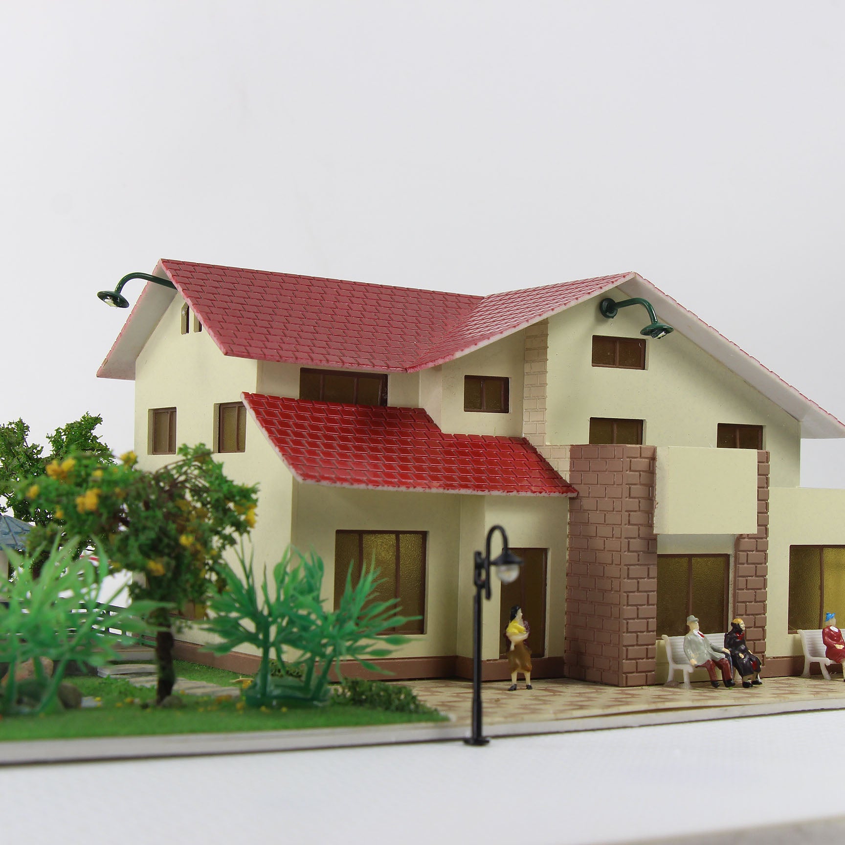 LSL16 10pcs HO Scale 1:87 Hanging Lamp Goose Neck Light LED