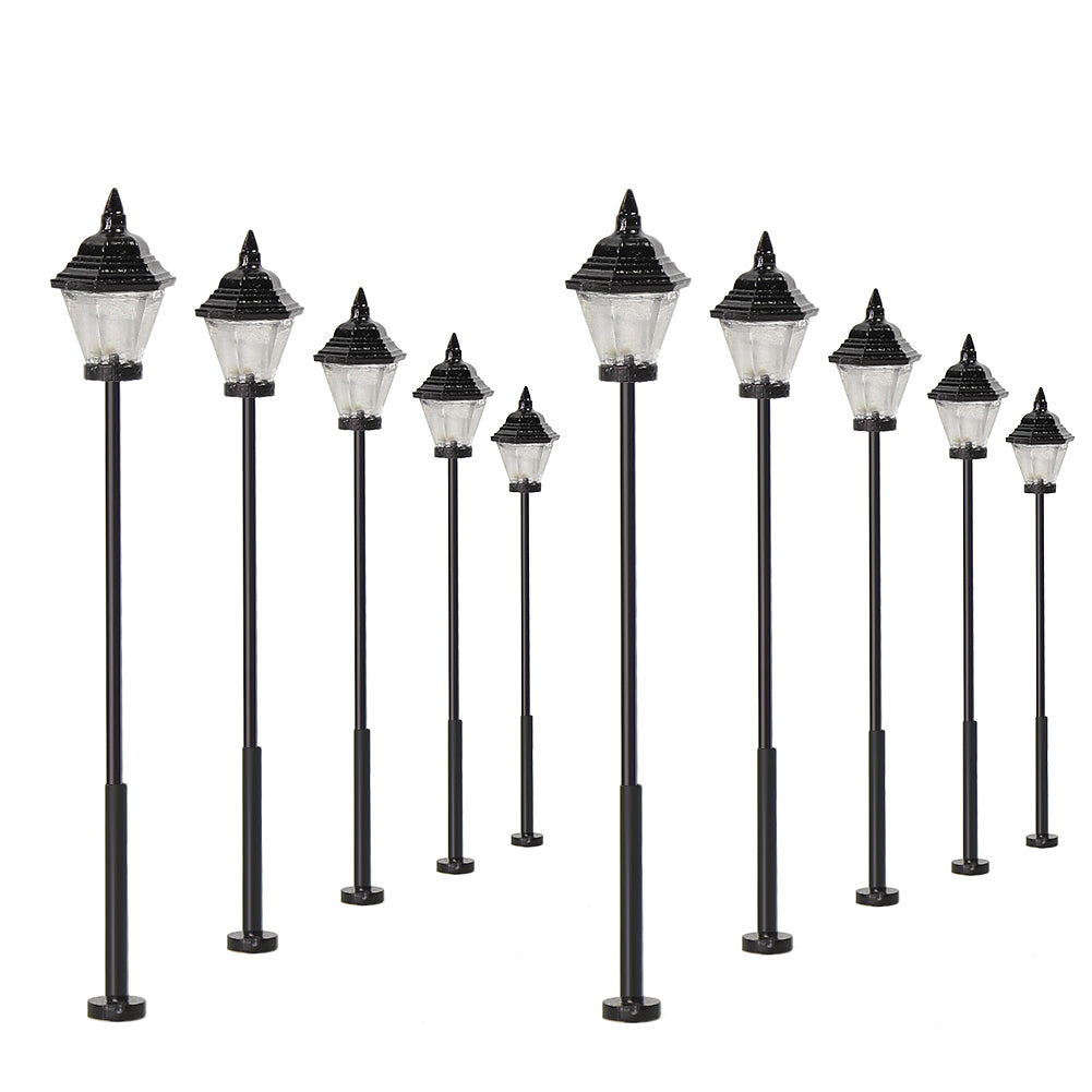 LYM07 10pcs HO Scale 1:87 Lamps Street Lights LEDs 2.24inch
