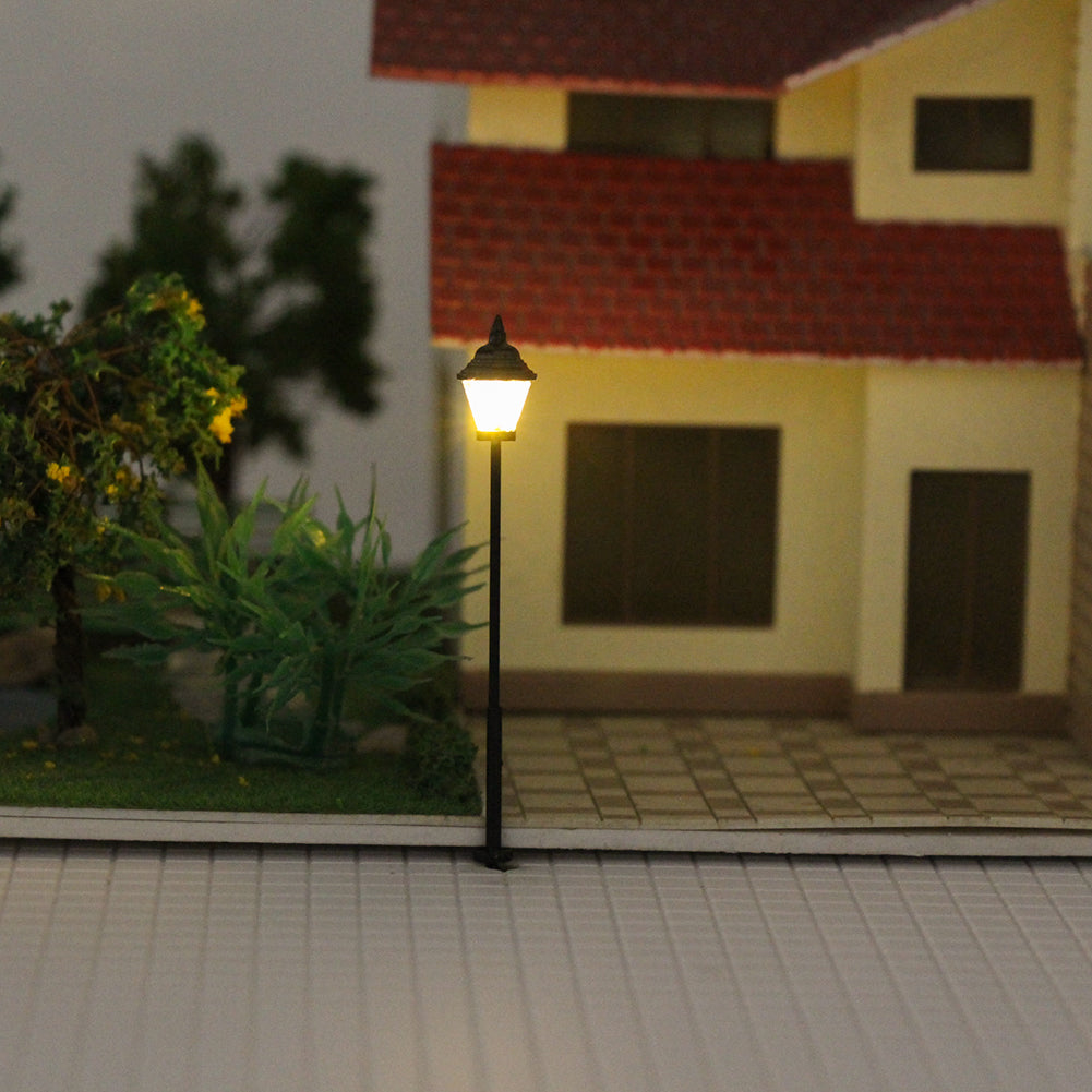 LYM07 10pcs HO Scale 1:87 Lamps Street Lights LEDs 2.24inch