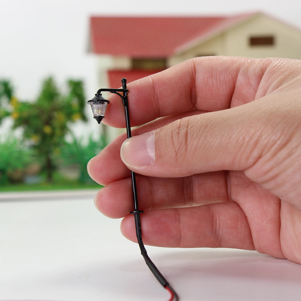 LYM11 10pcs HO Scale 1:87 Lamppost Street Light