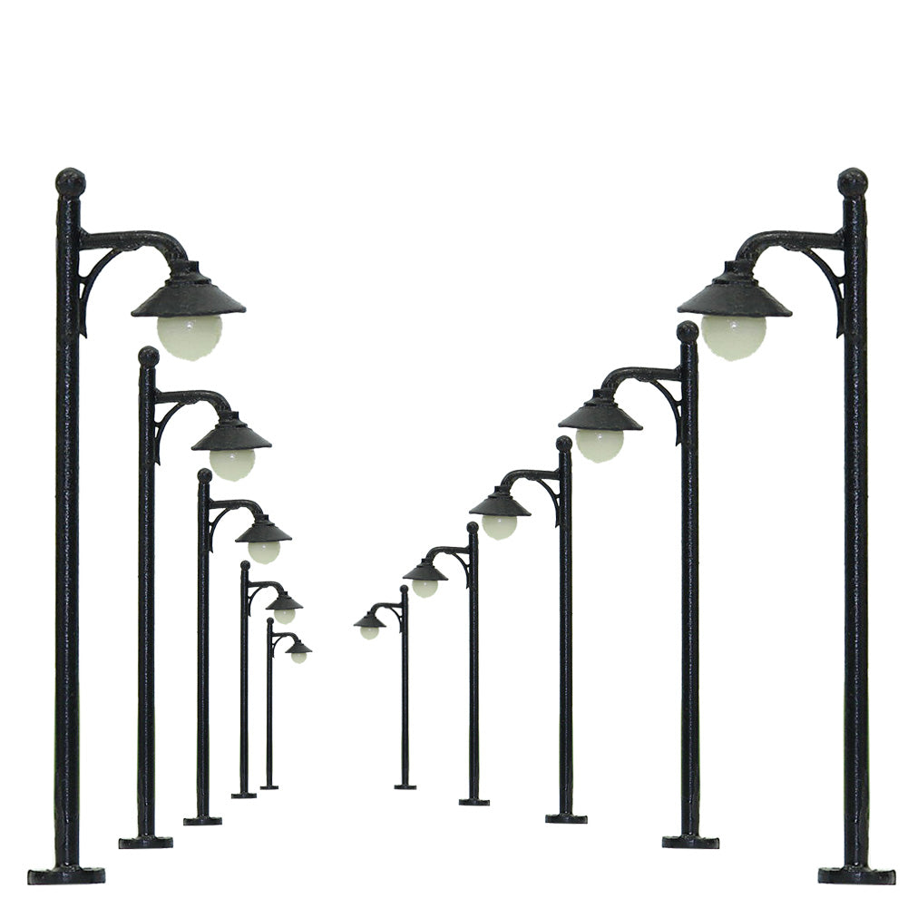 LYM21 10pcs N Scale 1:160 Lamppost Street Light LED