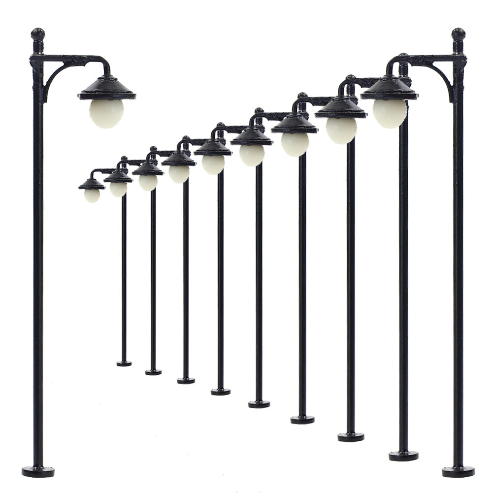 LYM22 10pcs HO Scale 1:87 Lamp Post LED