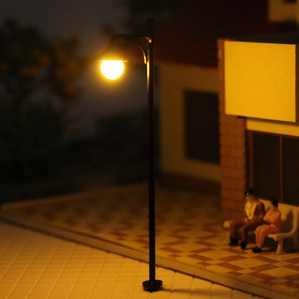 LYM22 10pcs HO Scale 1:87 Lamp Post LED