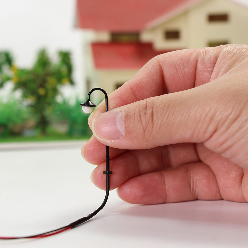 LYM25 10pcs N/TT Scale 1:160 Lamppost Street Light LED