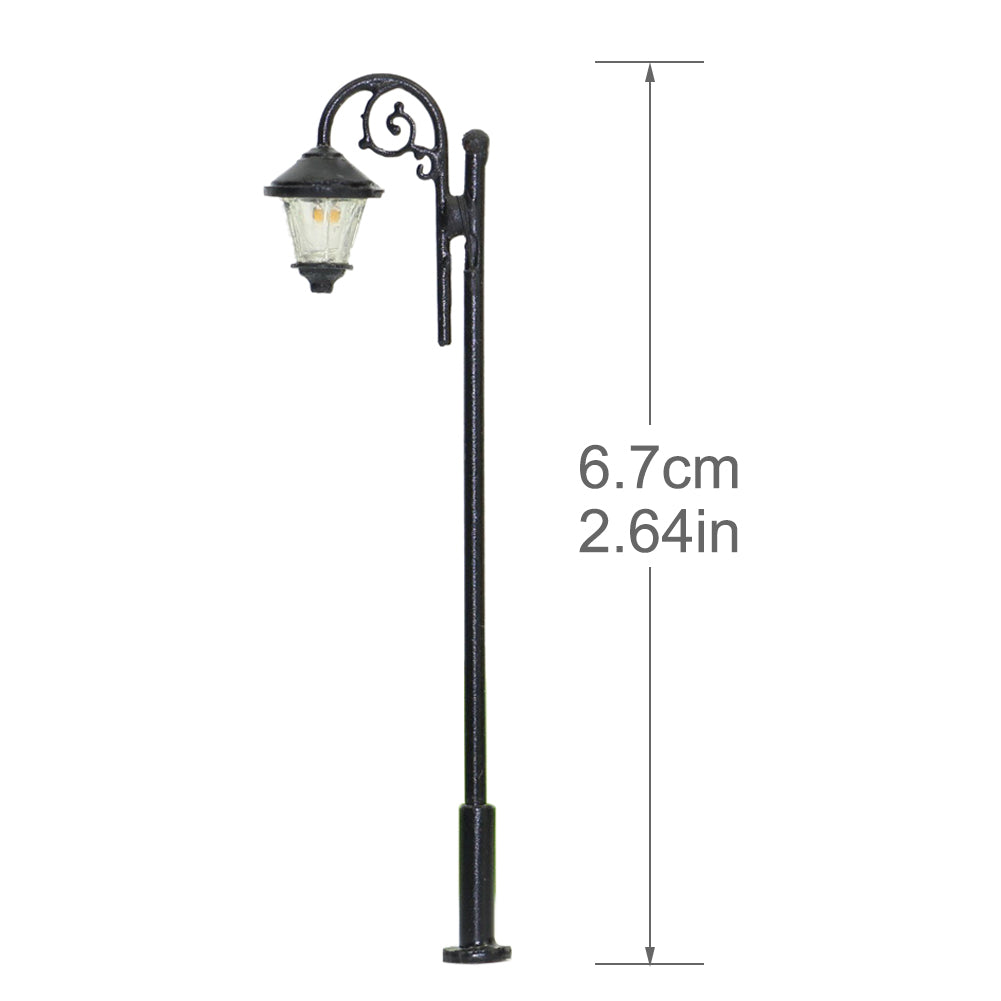 LYM37 10pcs HO/OO Scale 1:87 Lamp Post Street Light LED
