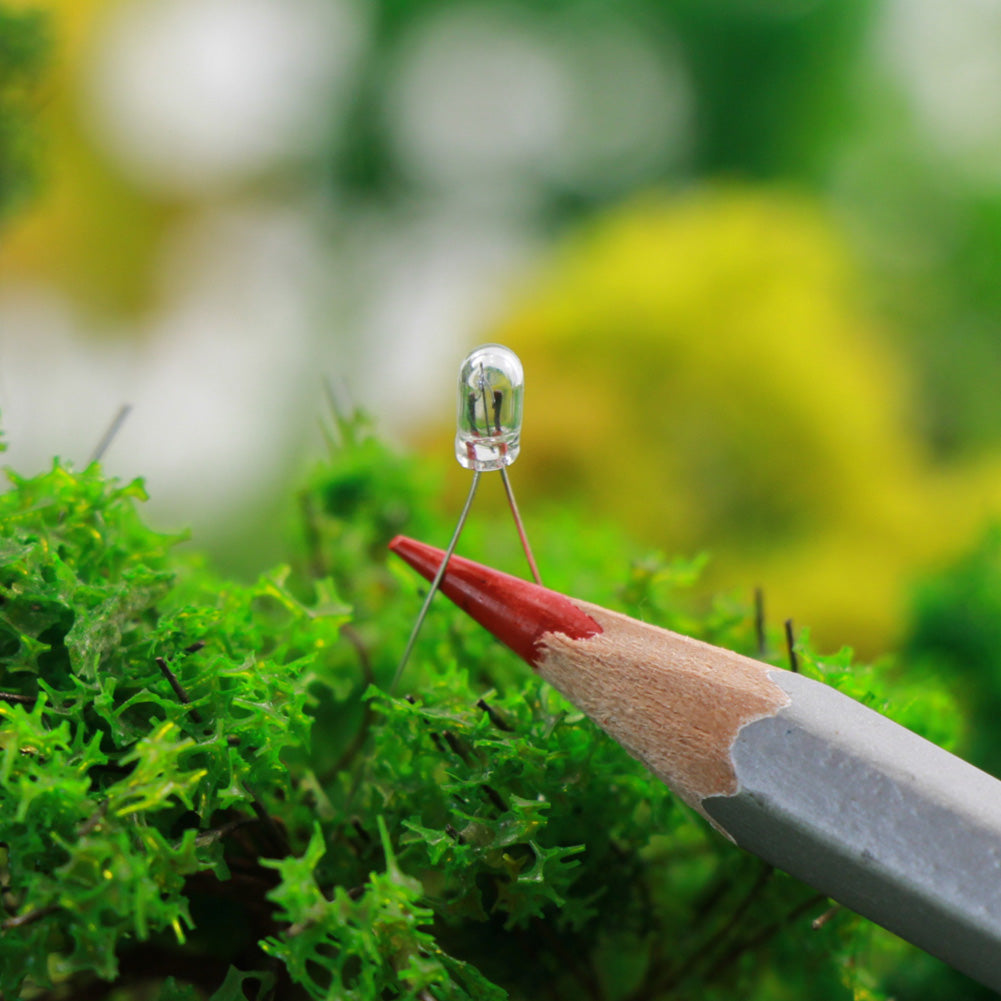 MP03W 100pcs Clear Grain of Wheat Bulbs 2.5mm 12V 40mA Warm White