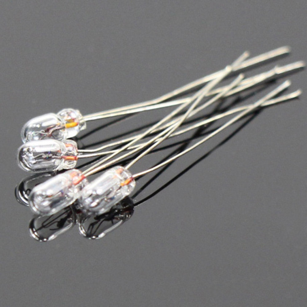 MP03W 100pcs Clear Grain of Wheat Bulbs 2.5mm 12V 40mA Warm White
