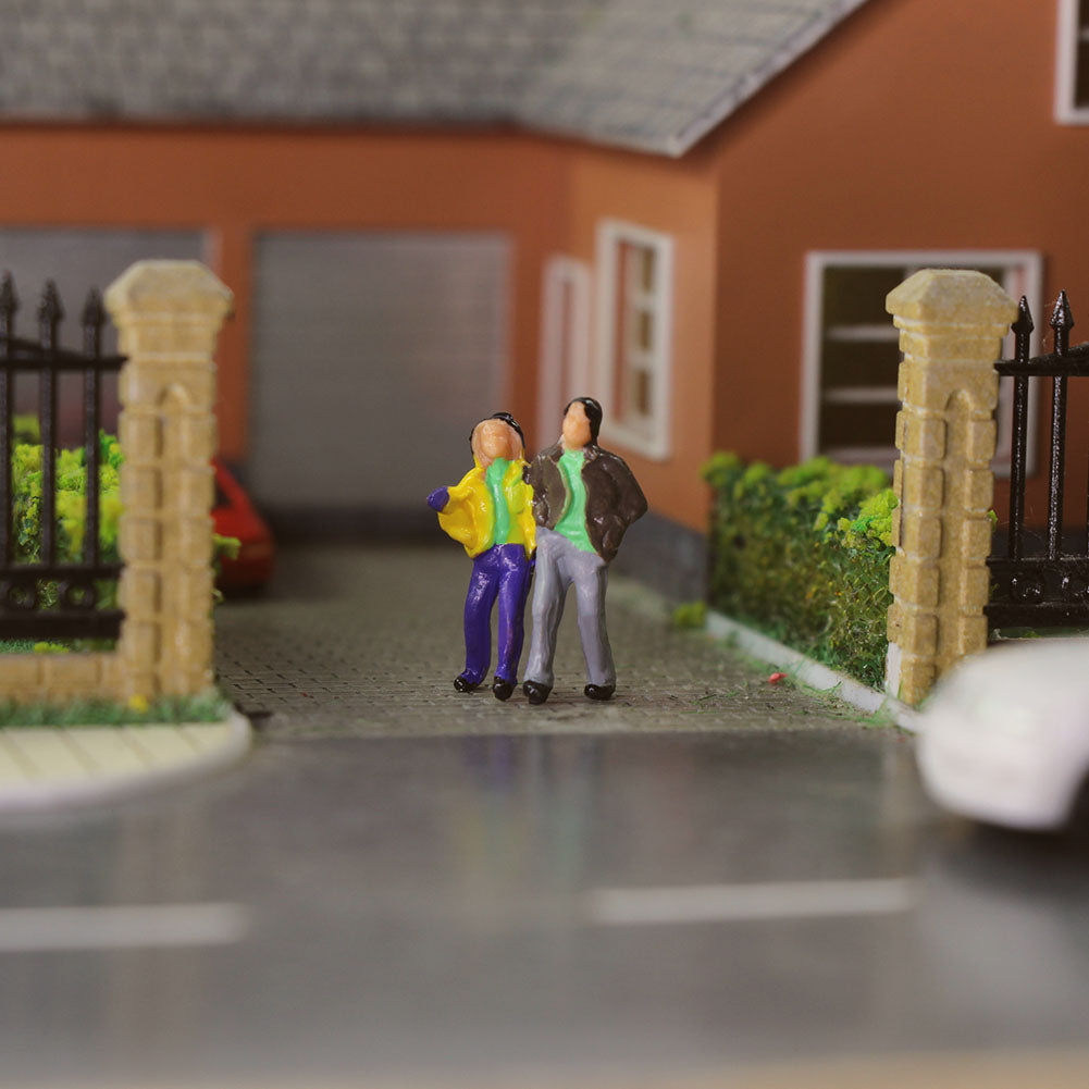 P100W 100pcs HO/TT Scale 1:87 Painted Figures